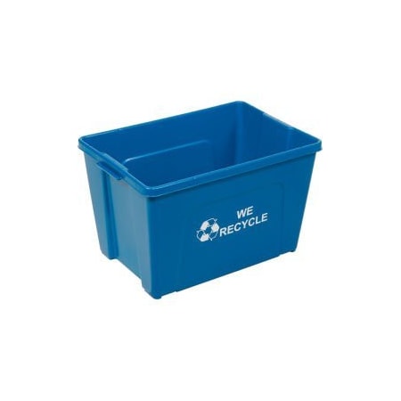 GEC™ Curbside Recycling Bin, 18 Gallon, Blue